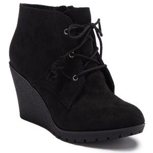 MIA Black "Baylie" Wedge Booties
